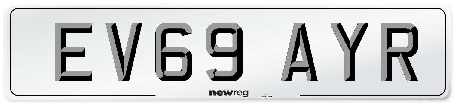 EV69 AYR Number Plate from New Reg